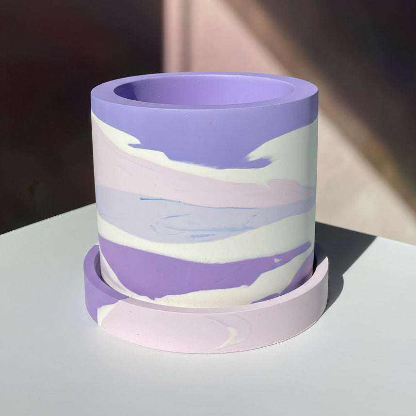 Groves Refillable Candle Pot -
Purple Mix