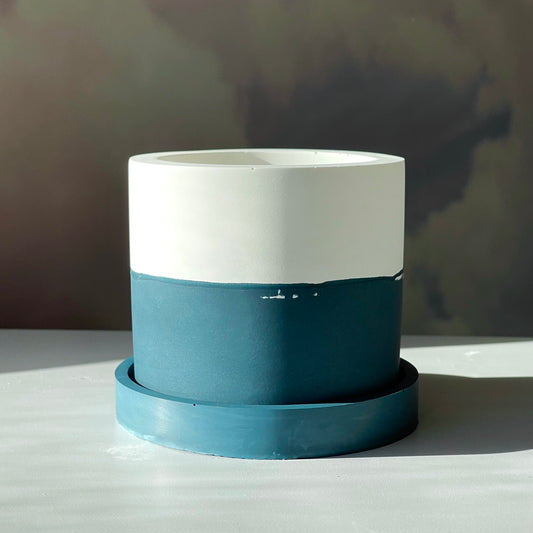 Navy Blue & White Pot