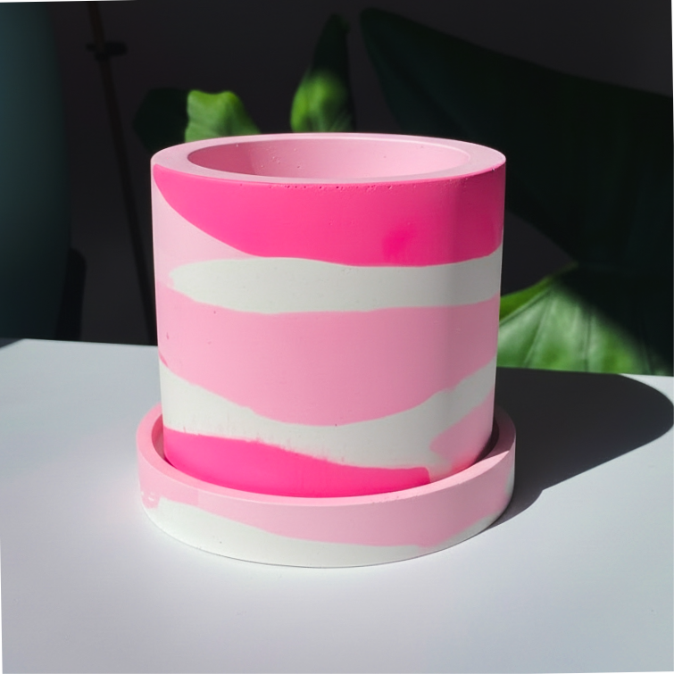 Groves Refillable Candle Pot - Pink Mix