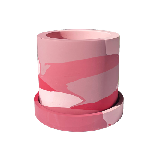 Groves Refillable Candle Pot - 
Burgundy Mix