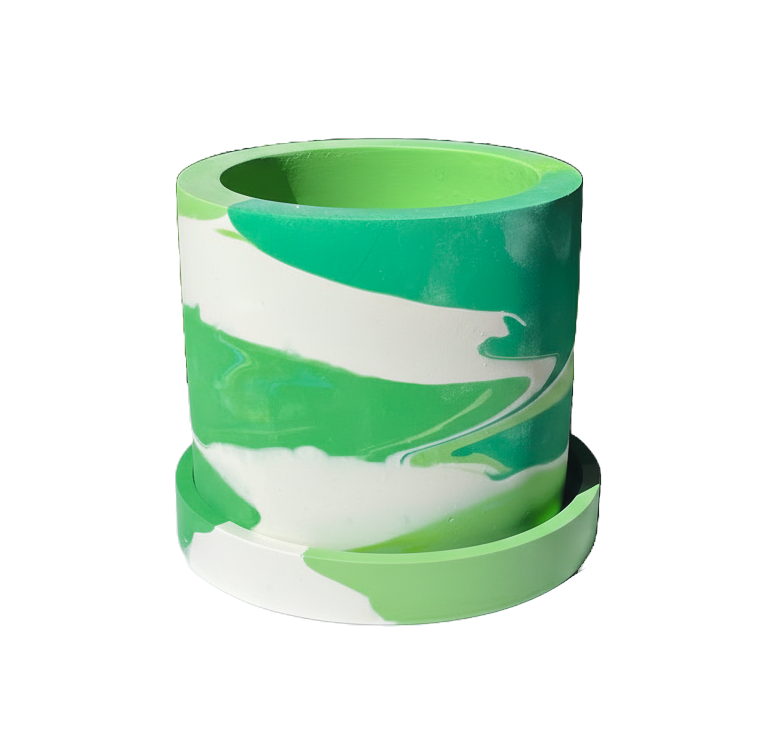 Groves Refillable Candle Pot - 
Green Mix