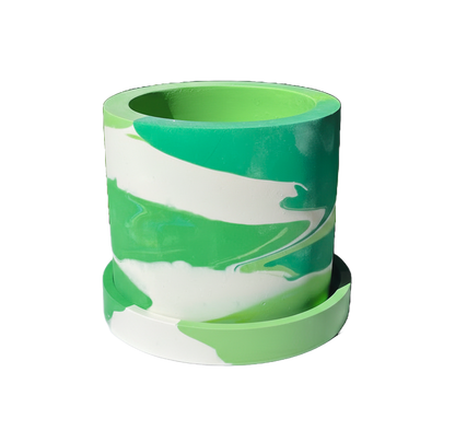 Groves Refillable Candle Pot - 
Green Mix