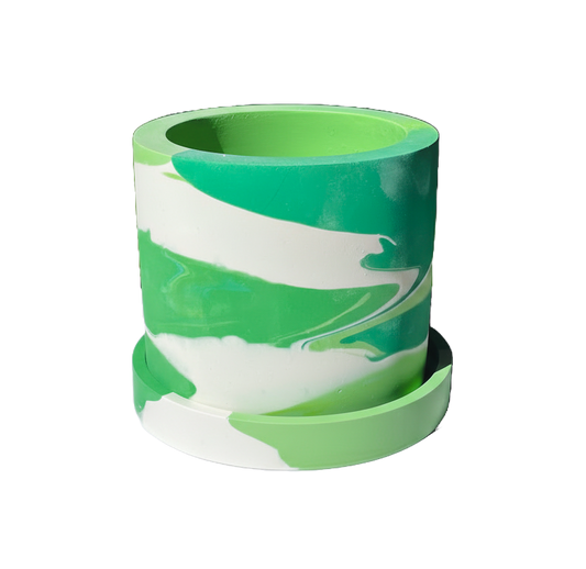 Groves Refillable Candle Pot - 
Green Mix