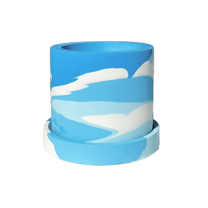 Groves Refillable Candle Pot - 
Blue Mix